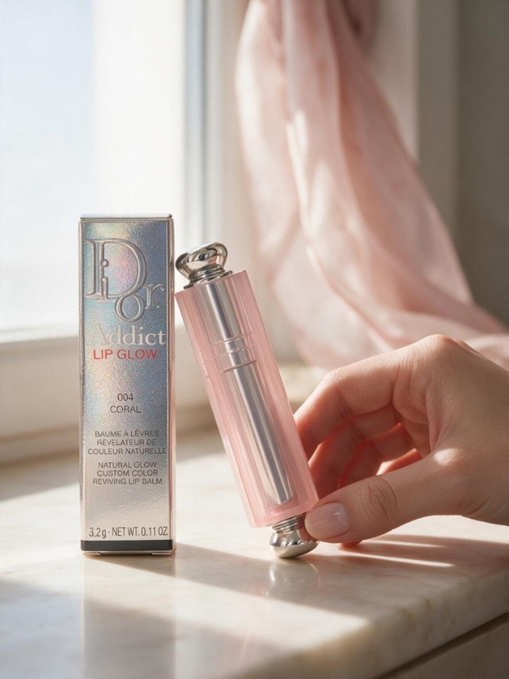 Dior Addict Lip Glow 004 Coral Lip Balm NIB - Picture 3 of 4